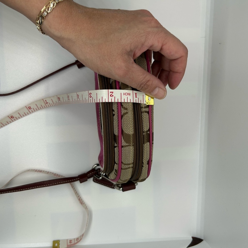 Coach Pink and Brown Crossbody Bag - Picture 7 of 7